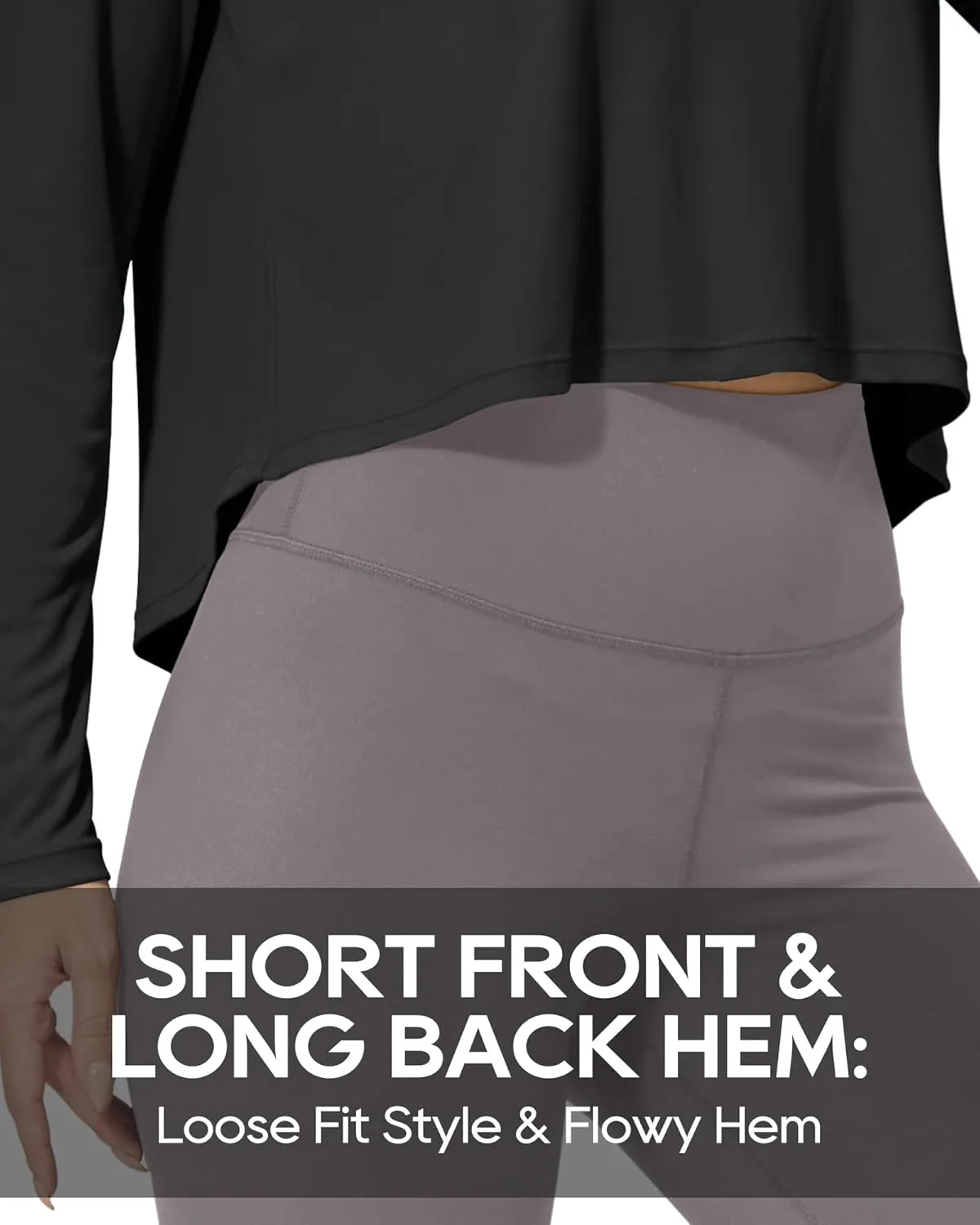 G4Free Long Sleeve Workout Tops for Women Sun Shirts Crop Tops UPF 50  Hiking Running Athletic Lightweight