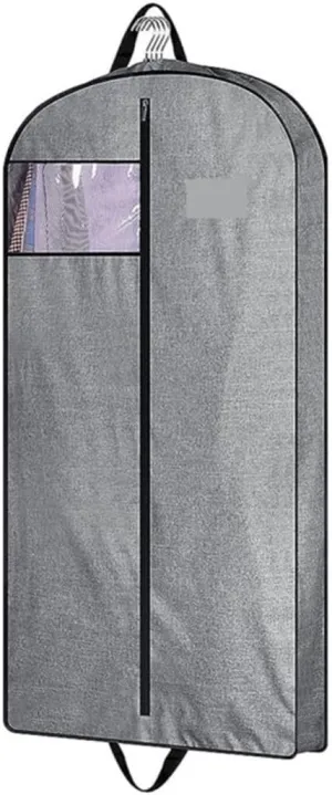 Garment Bag for Travel, 3 Pack Garment Bags For Travel Hanging Garment Bag With Clear Window Foldable Suit Luggage Bag (Color : Grey, Size : 3 pack)