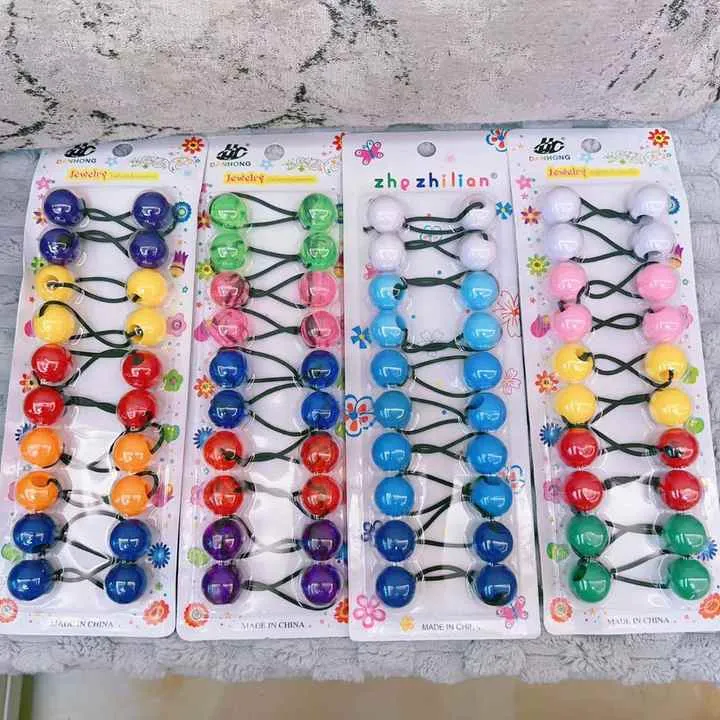 Hair Beads Rubber Band with Beads-شريط مطاطي