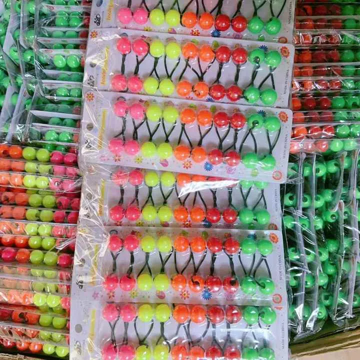 Hair Beads Rubber Band with Beads-شريط مطاطي
