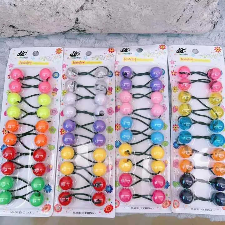 Hair Beads Rubber Band with Beads-شريط مطاطي