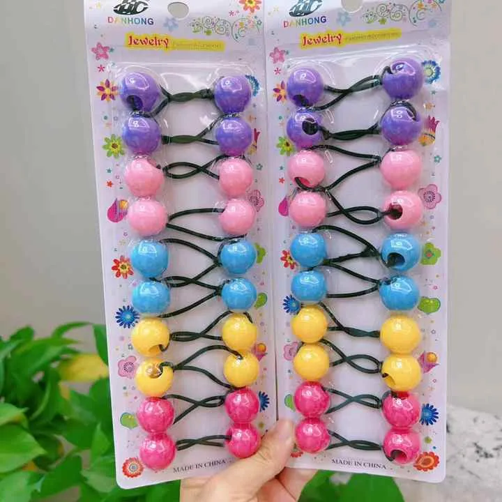 Hair Beads Rubber Band with Beads-شريط مطاطي