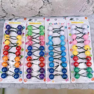 Hair Beads Rubber Band with Beads-شريط مطاطي
