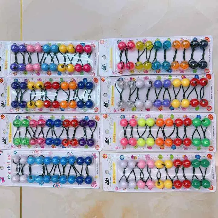 Hair Beads Rubber Band with Beads-شريط مطاطي