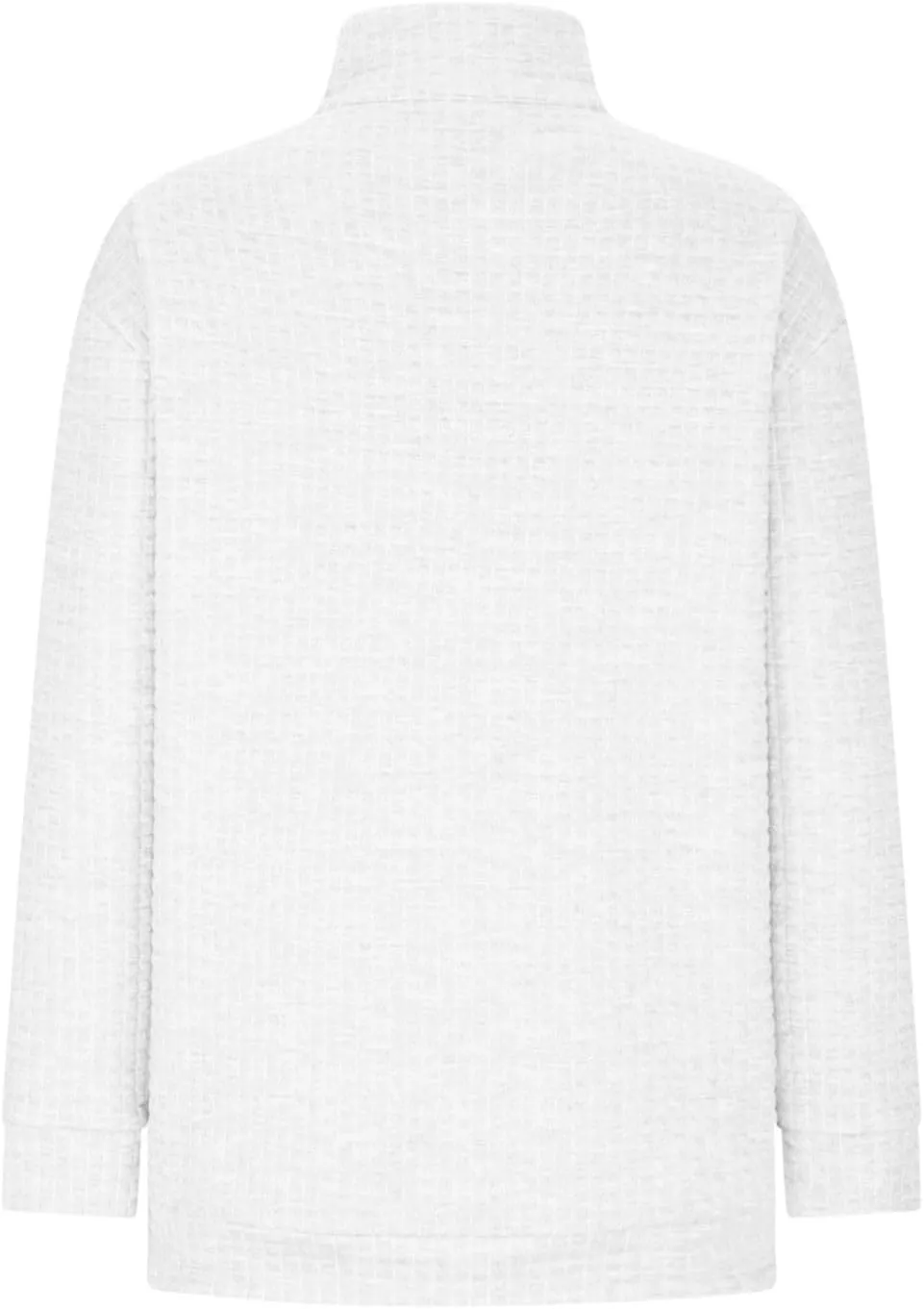 Half Zip Sweatshirt Women 1/2 Zipper Oversized Waffle Quilted Pattern Cropped Pullover Fall Winter Tops
