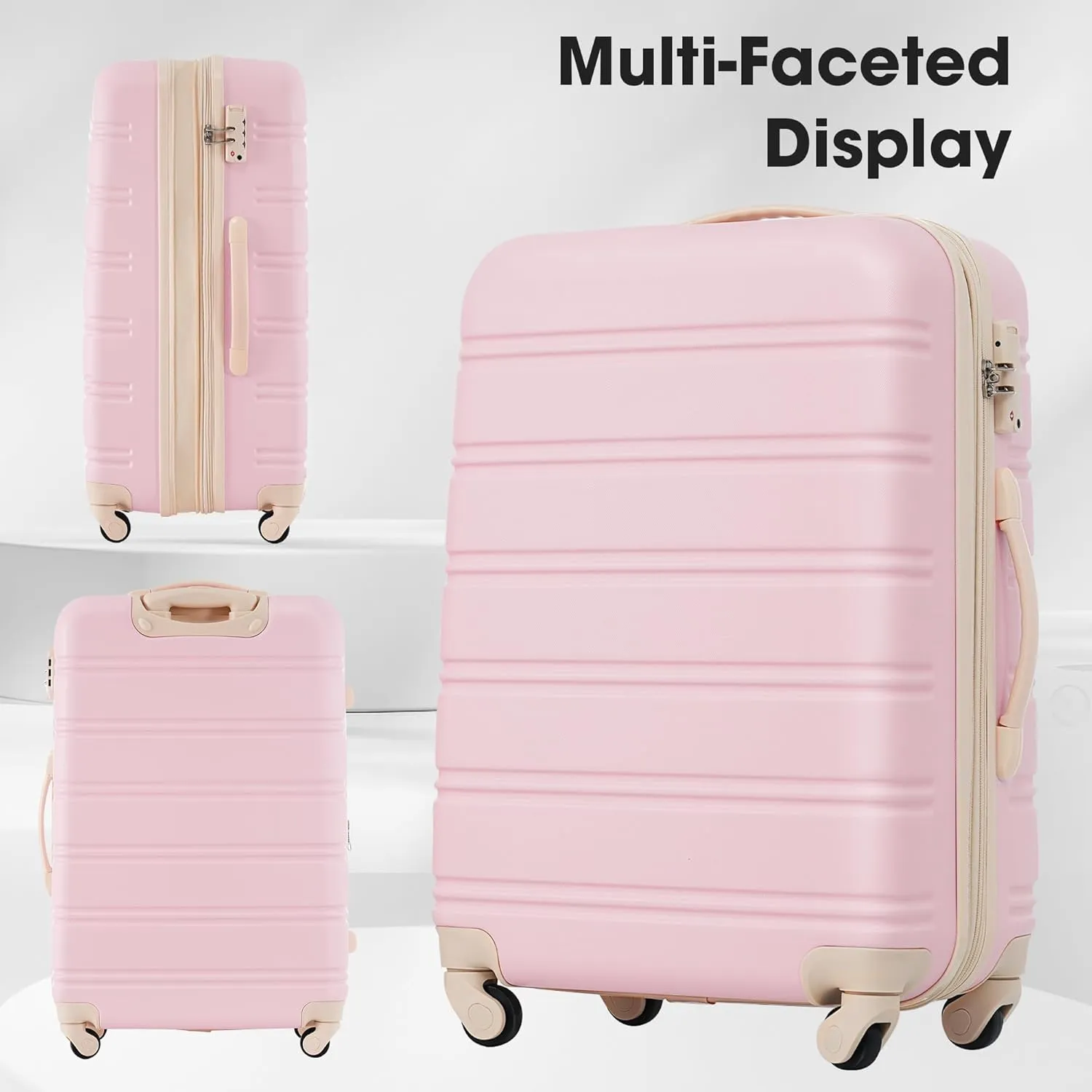 Hardshell Luggage Sets 2Pcs   Bag Spinner Suitcase with TSA Lock Lightweight 20"   24"