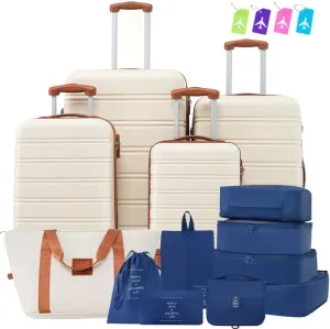 Hardshell Luggage Sets 4 pcs   Travel Bag Spinner Suitcase with TSA Lock Lightweight-16 20" 24" 28" Luggages