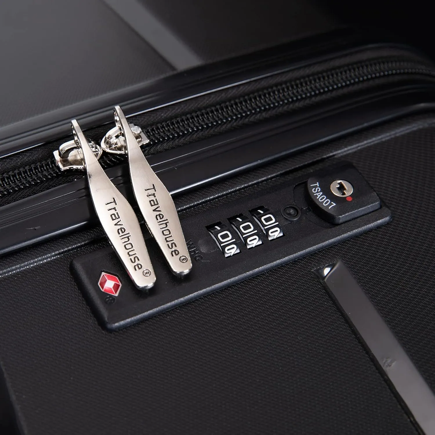 HomVent 3 Piece Luggage Set with Spinner Wheels Suitcase Set with TSA Lock Hard Shell Luggage Suitable for Women,Men,Travel 3 PCS 20 24 28 inch (Black M)