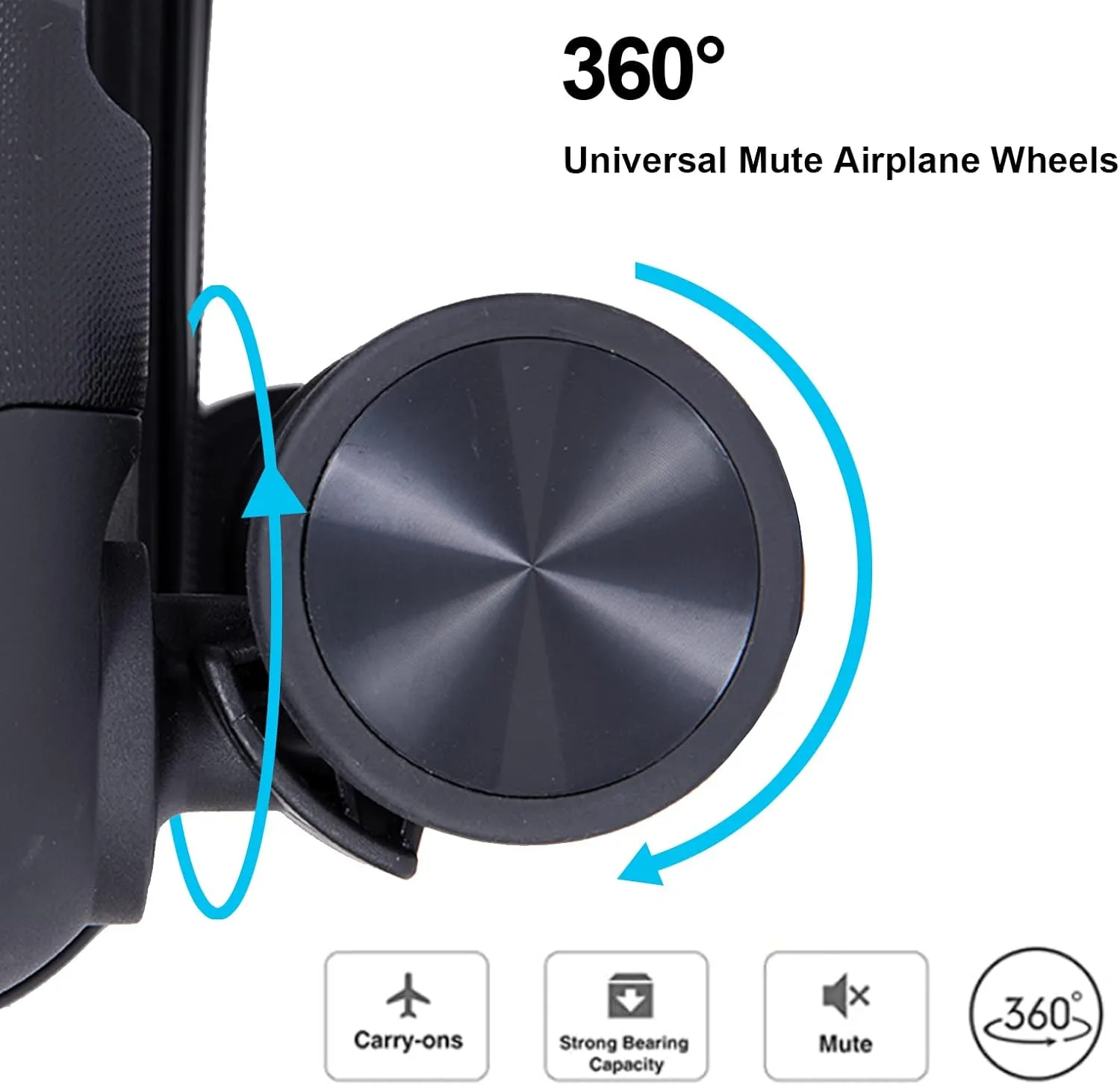 HomVent 3 Piece Luggage Set with Spinner Wheels Suitcase Set with TSA Lock Hard Shell Luggage Suitable for Women,Men,Travel 3 PCS 20 24 28 inch (Black M)