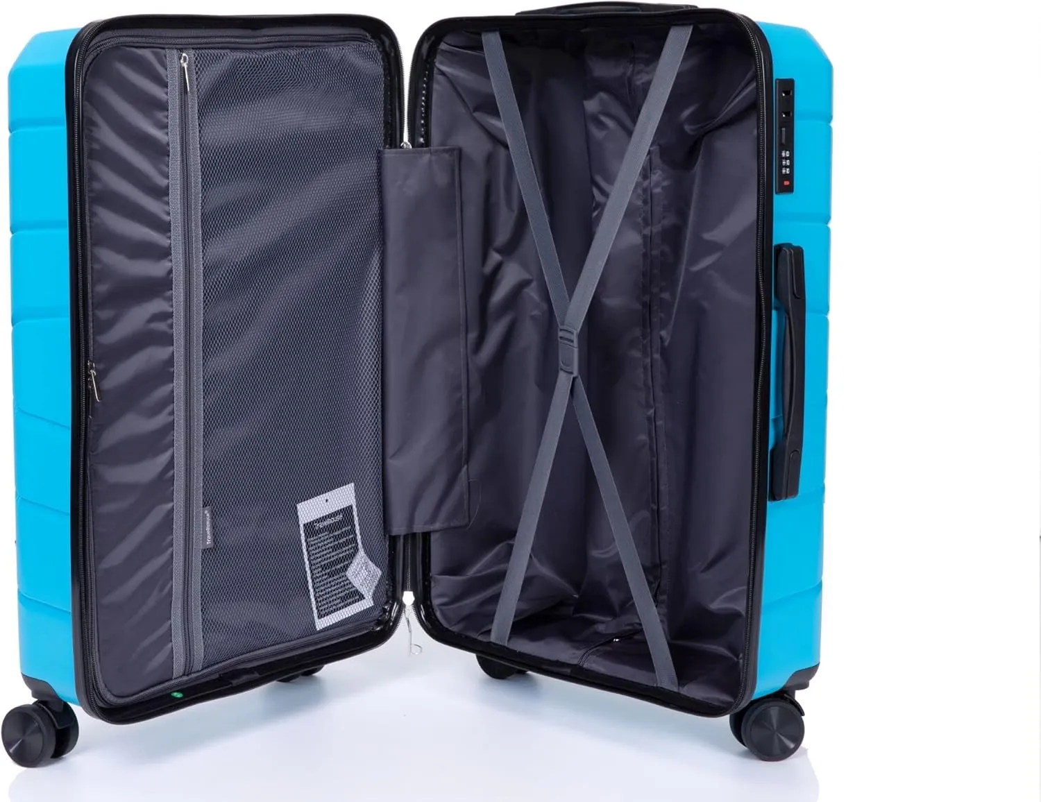 HomVent 3 Piece Luggage Set with Spinner Wheels Suitcase Set with TSA Lock Hard Shell Luggage Suitable for Women,Men,Travel 3 PCS 20 24 28 inch (Blue 2 M)