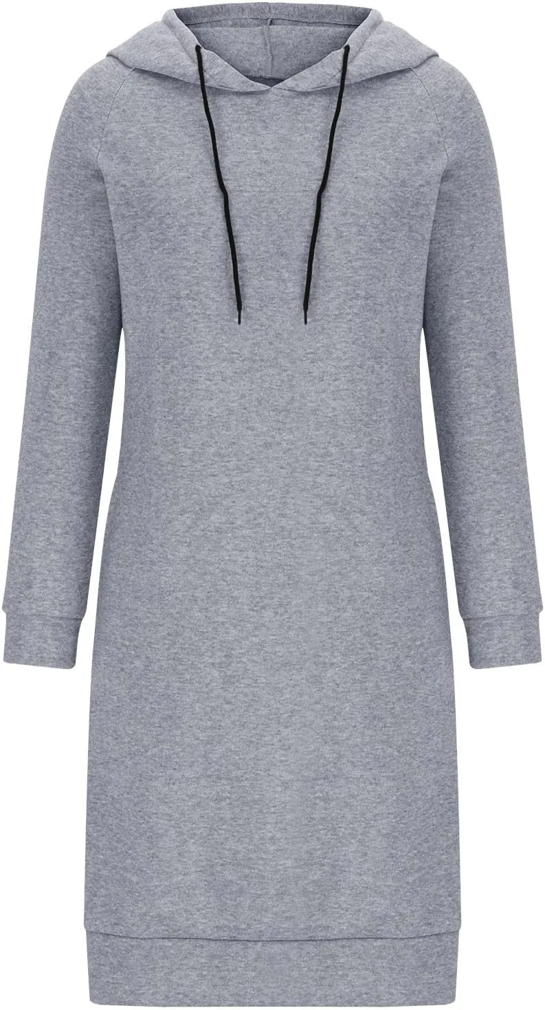 Hoodie Dress for Women Trendy 2025 Oversized Sweatshirt with Hood Spring Fashion Hooded Sweatshirts Dress