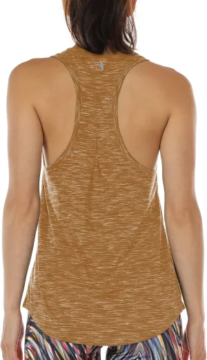 icyzone Workout Tank Tops for Women - Athletic Yoga Tops, Racerback Running Tank Top, Gym Exercise Shirts