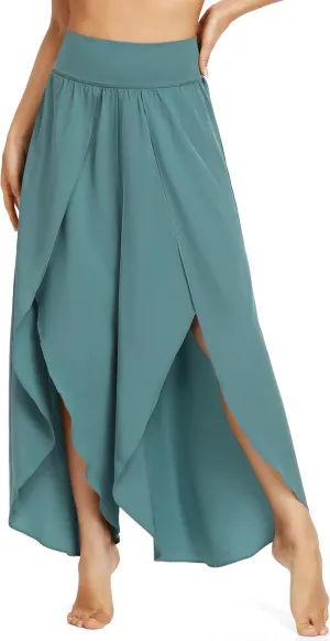 IUGA Flowy Pants for Women Wide Leg High Waisted Palazzo Boho Beach Harem Pants for Casual Dance Summer