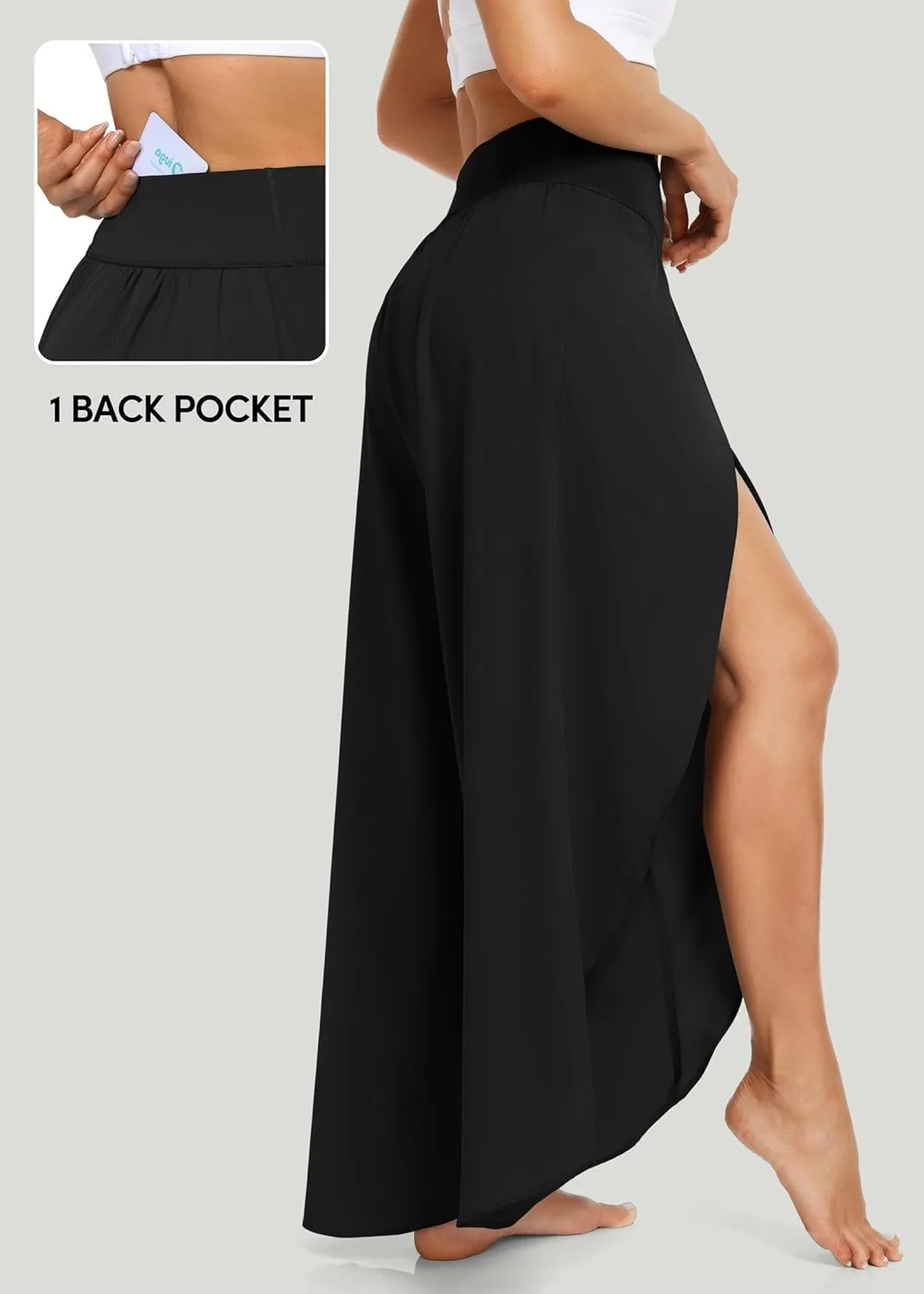 IUGA Flowy Pants for Women Wide Leg High Waisted Palazzo Boho Beach Harem Pants for Casual Dance Summer