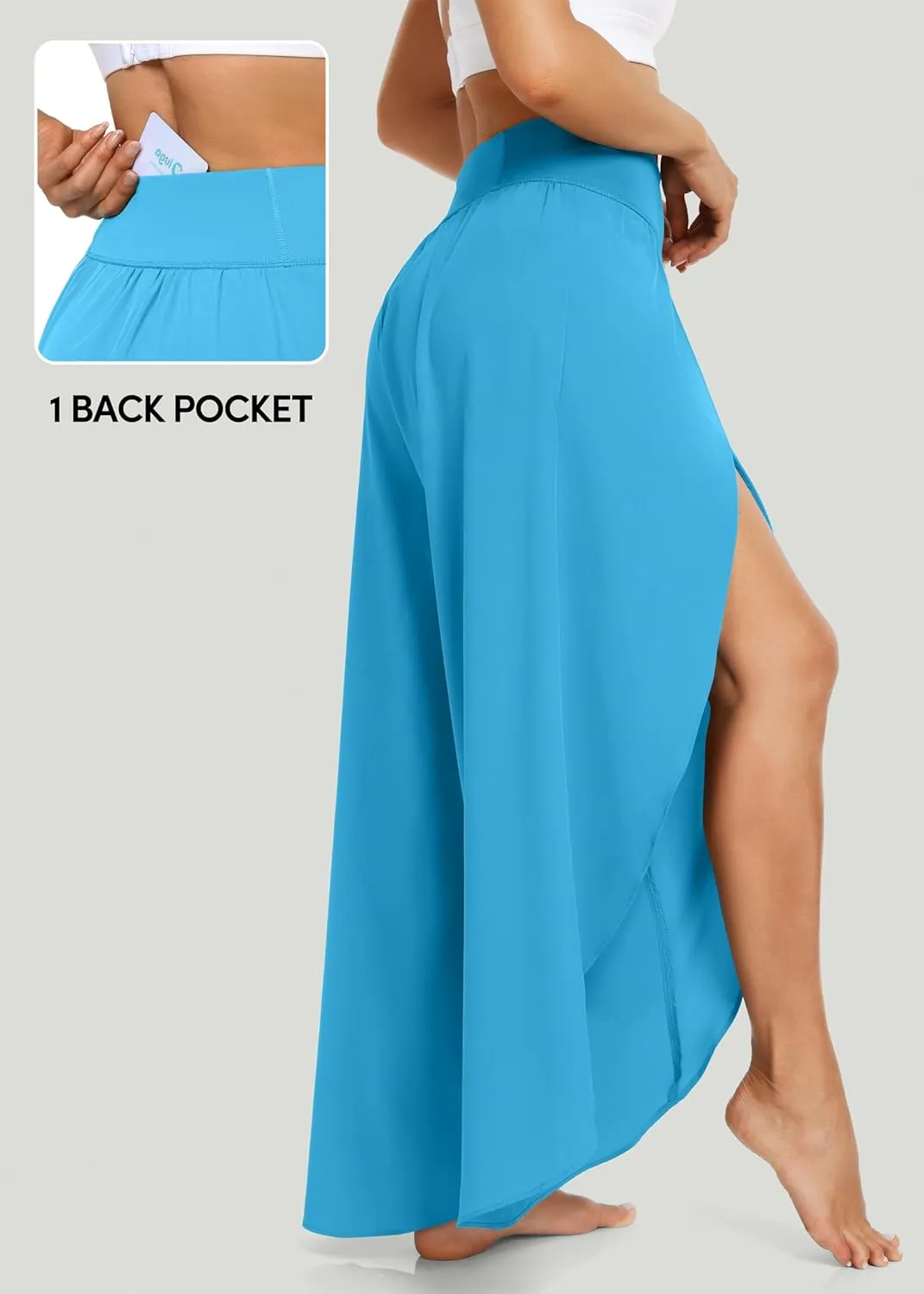 IUGA Flowy Pants for Women Wide Leg High Waisted Palazzo Boho Beach Harem Pants for Casual Dance Summer