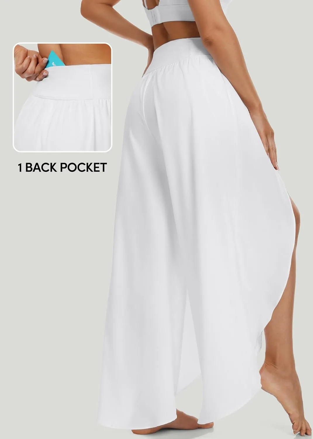 IUGA Flowy Pants for Women Wide Leg High Waisted Palazzo Boho Beach Harem Pants for Casual Dance Summer