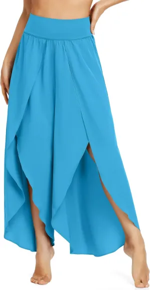 IUGA Flowy Pants for Women Wide Leg High Waisted Palazzo Boho Beach Harem Pants for Casual Dance Summer