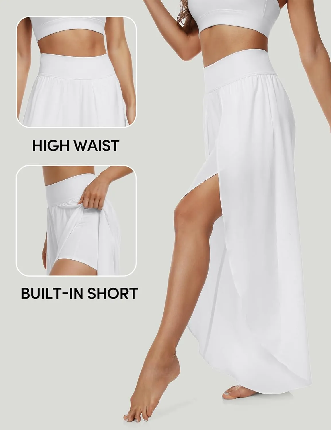 IUGA Flowy Pants for Women Wide Leg High Waisted Palazzo Boho Beach Harem Pants for Casual Dance Summer