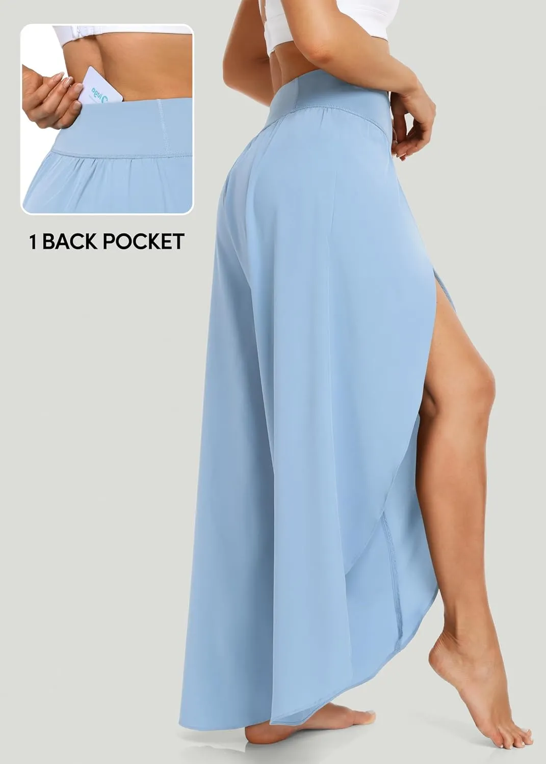 IUGA Flowy Pants for Women Wide Leg High Waisted Palazzo Boho Beach Harem Pants for Casual Dance Summer