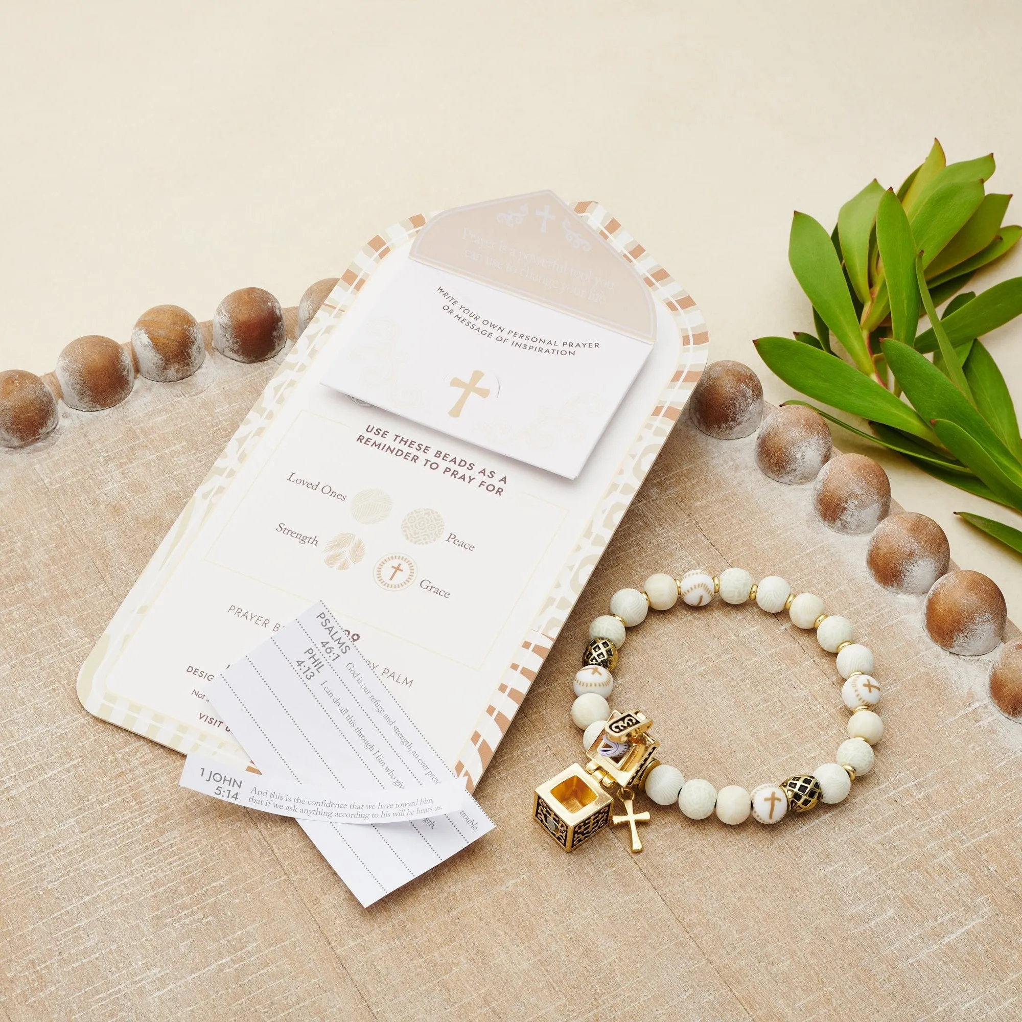 Ivory Palm Prayer Bracelet