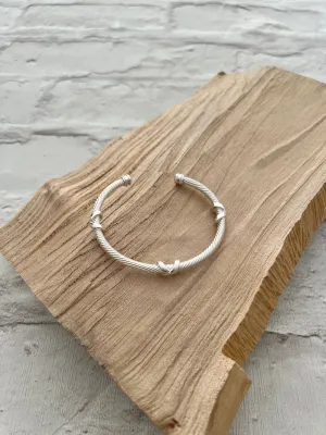 Julia Torque Bangle Silver