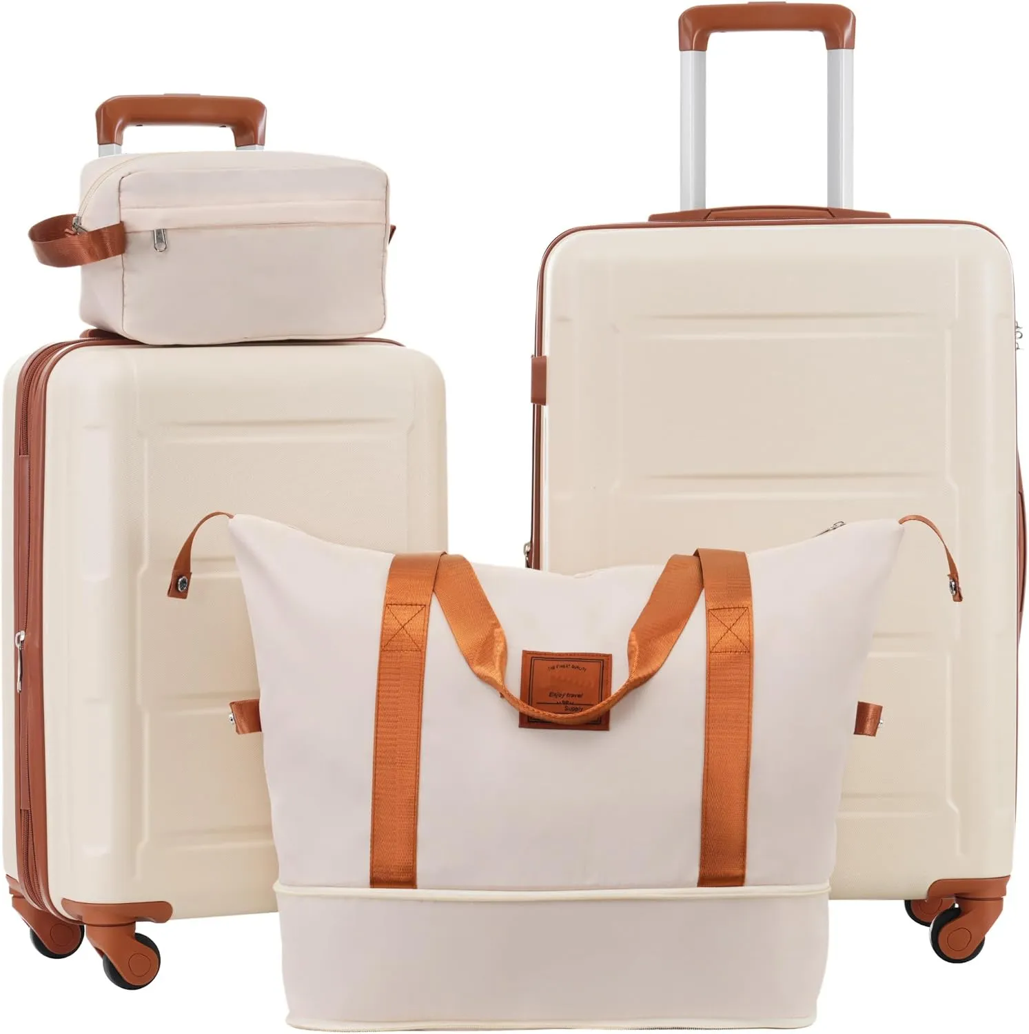 Kangmusi 2 Piece Luggage Set with Bags Expanable Spinner Wheels ABS Lightweight Suitcase with TSA Lock 20inch 24inch