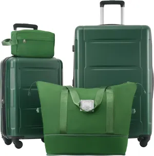 Kangmusi 2 Piece Luggage Set with Bags Expanable Spinner Wheels ABS Lightweight Suitcase with TSA Lock 20inch 28inch