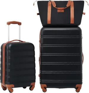 Kangmusi Hardshell Luggage Sets 2Pcs   Bag Spinner Suitcase with TSA Lock Lightweight 20"   28"