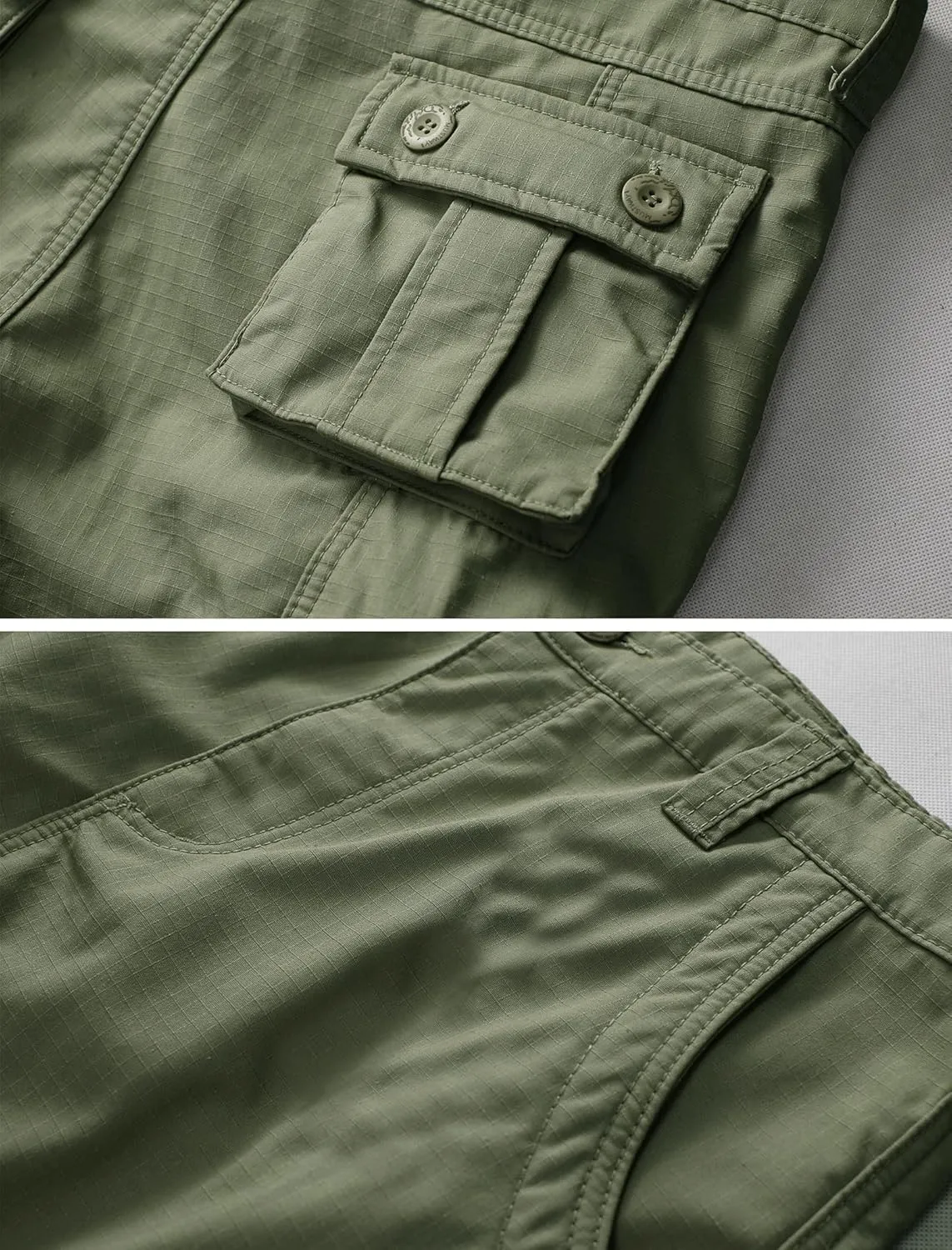 KOCTHOMY Mens Fleece Lined Hiking Pants,Winter Outdoor Thermal Casual Work Cargo Pants with Multi Pockets, No Belt.