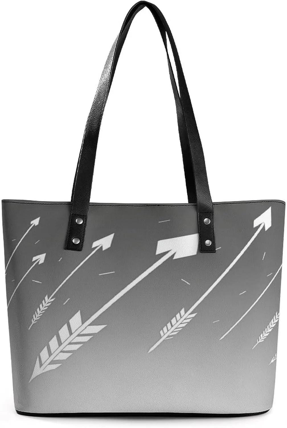 Leather Tote Bag Crossbody Bags for Women Fashion Top Handle Handbag Cartoon White Arrow Ladies Shoulder Bags Casual Beach Bag Gym Bages Ladies Purses for Shopping Work Travel