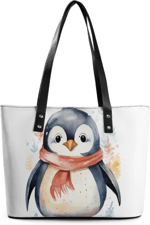 Leather Tote Bag Crossbody Bags for Women Fashion Top Handle Handbag Cute Cartoon Animal Ladies Shoulder Bags Casual Beach Bag Gym Bages Ladies Purses for Shopping Work Travel