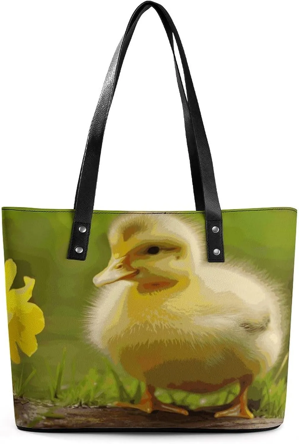 Leather Tote Bag Crossbody Bags for Women Fashion Top Handle Handbag Cute Ducks Ladies Shoulder Bags Casual Beach Bag Gym Bages Ladies Purses for Shopping Work Travel