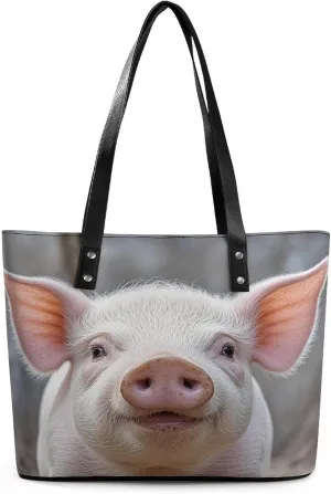 Leather Tote Bag Crossbody Bags for Women Fashion Top Handle Handbag Funny Cute Animal Ladies Shoulder Bags Casual Beach Bag Gym Bages Ladies Purses for Shopping Work Travel