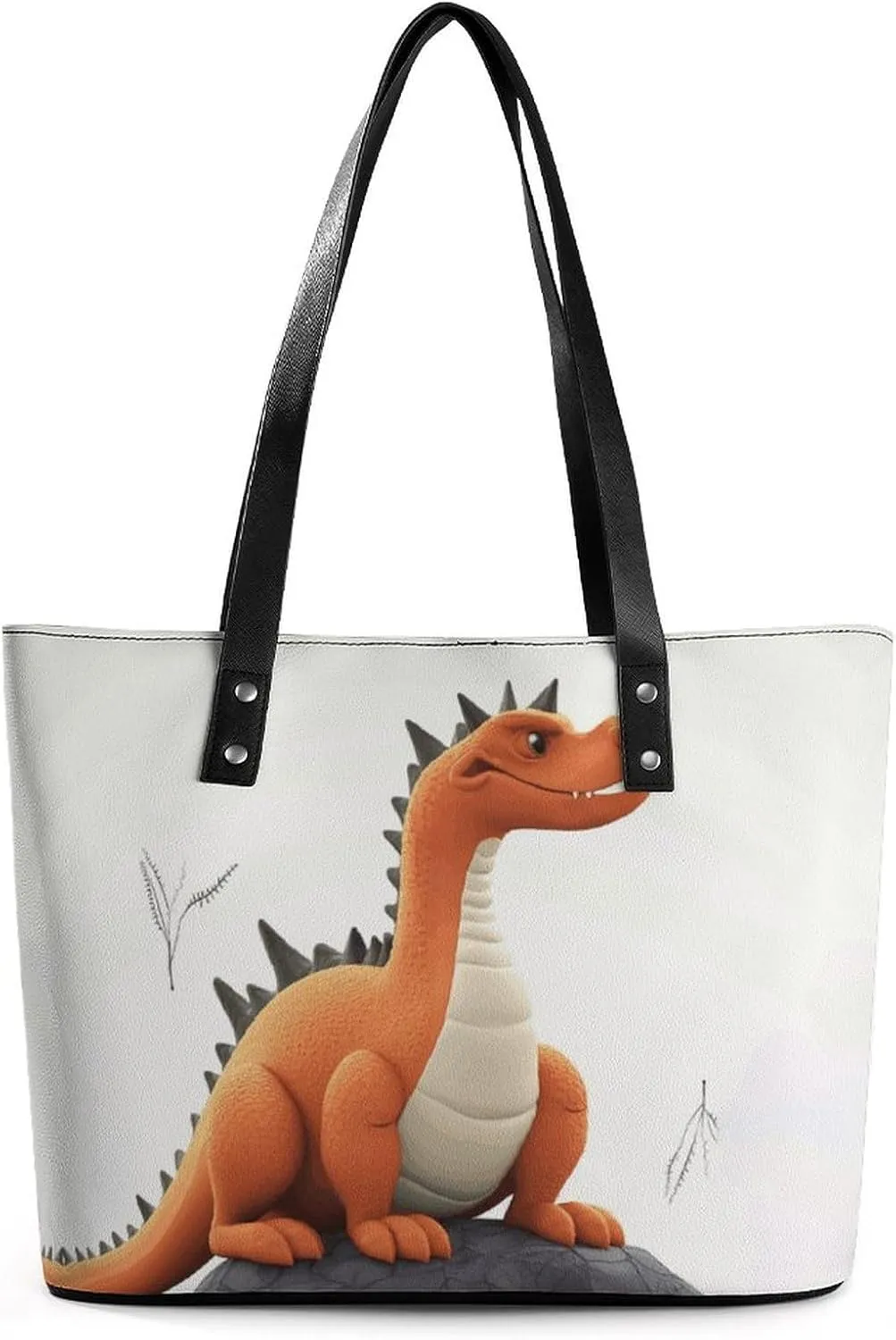 Leather Tote Bag Crossbody Bags for Women Fashion Top Handle Handbag Funny Dragon Ladies Shoulder Bags Casual Beach Bag Gym Bages Ladies Purses for Shopping Work Travel