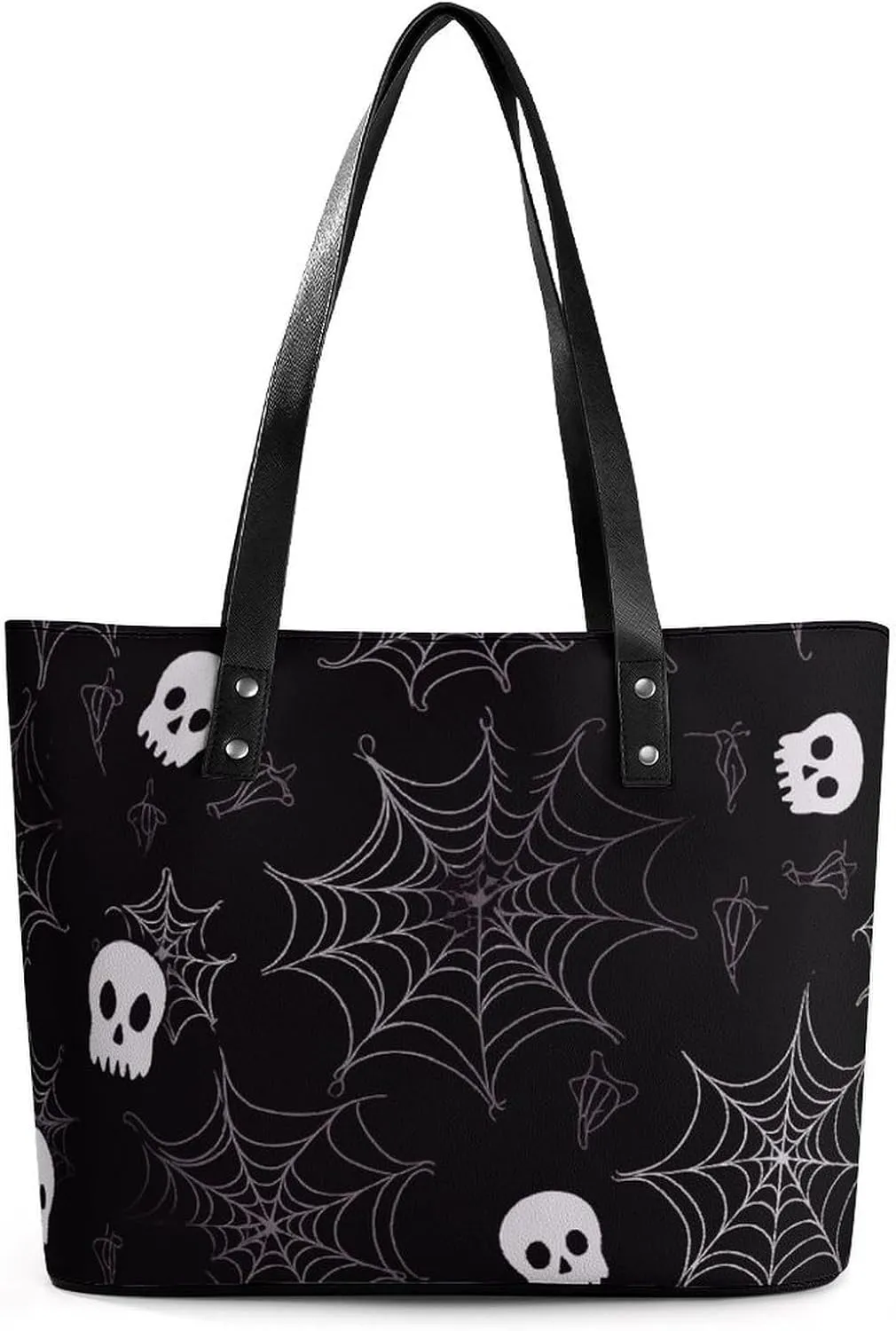 Leather Tote Bag Crossbody Bags for Women Fashion Top Handle Handbag Halloween Goth Ladies Shoulder Bags Casual Beach Bag Gym Bages Ladies Purses for Shopping Work Travel