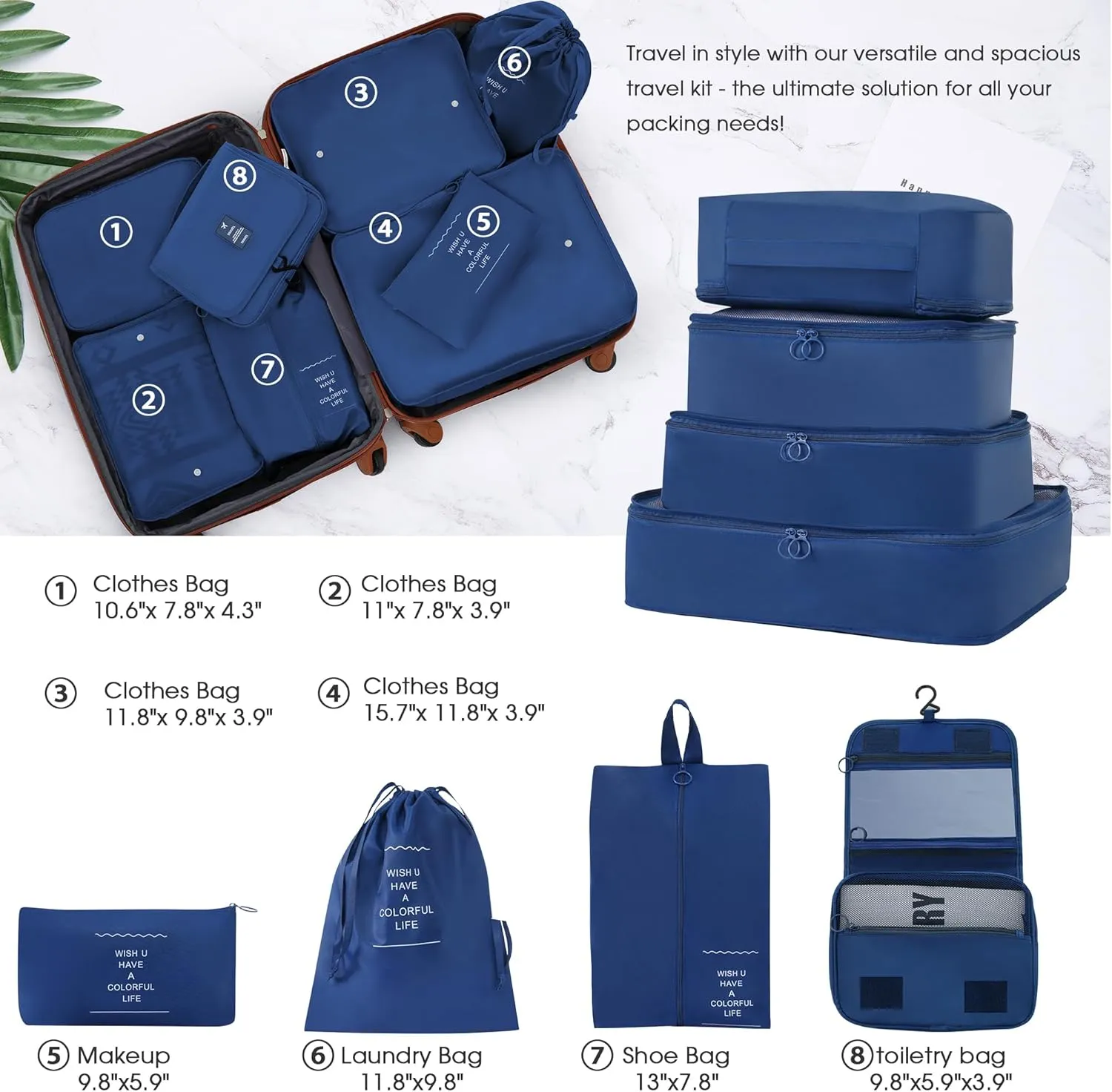 Luggage Sets 13 Piece Suitcase Set 16/20/24/28 IN,Carry on Luggage and Travel Bag TSA Lock Expandable,Hard Case Luggage with Spinner Wheels