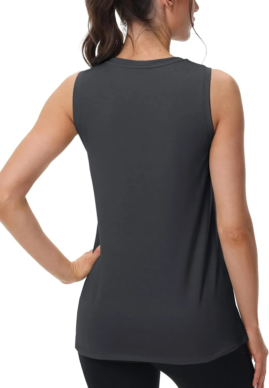 MAGCOMSEN Workout Tank Tops for Women Loose Fit Sleeveless Tops Breathable Lightweight Athletic Gym Runing Summer Shirts