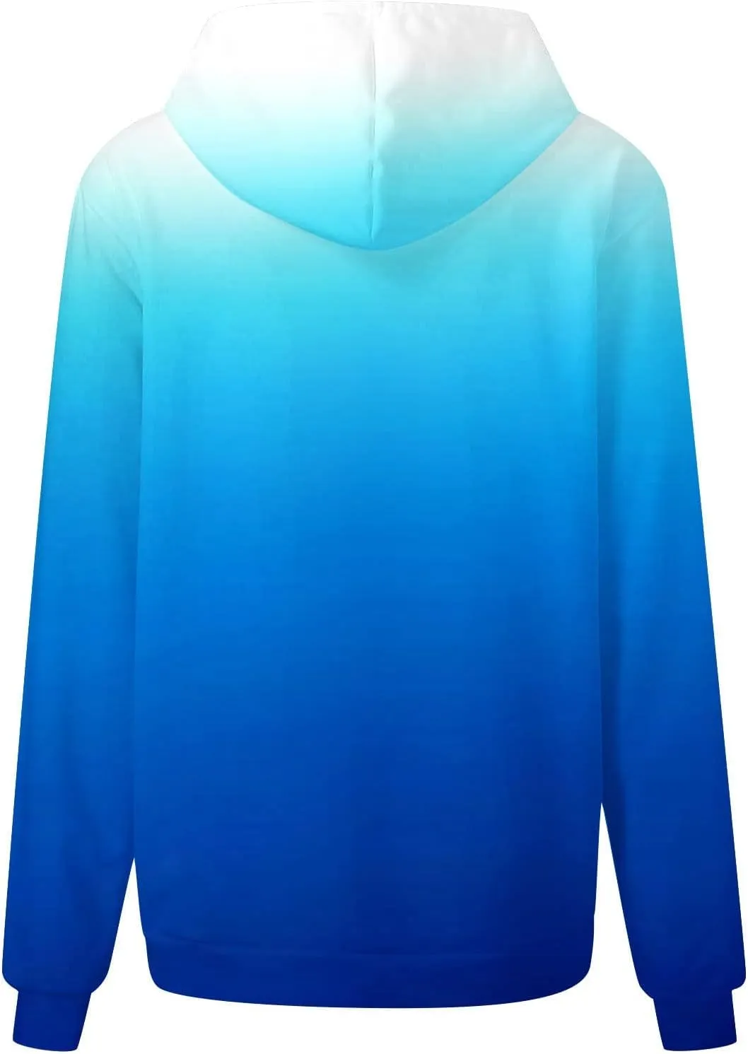 Masbird Hoodies for Women Gradient Print Oversized Sweatshirt Drawstring Pullover with Pocket Trendy Sweater Tops Blouses