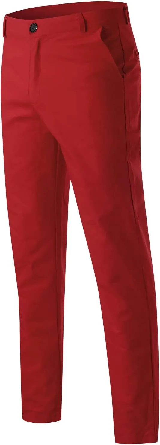 Men's Casual Slim Pants Solid Color Mid Trousers Fashion Joggers Sports Pants Hiking Trousers Gym Sweatpants