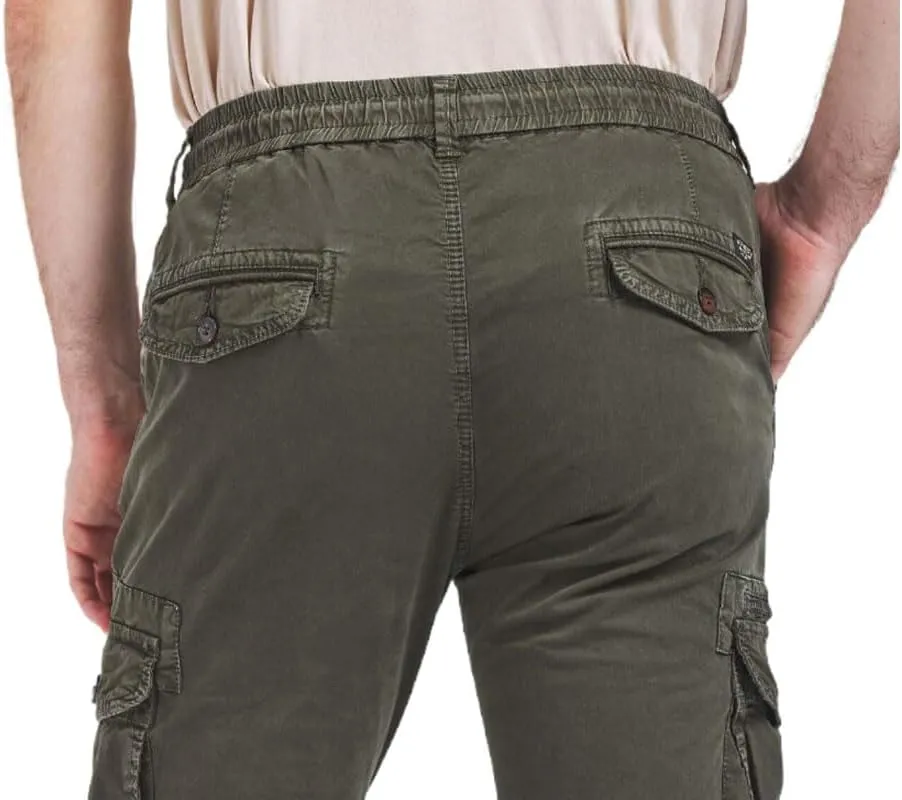 Men's Joggers Work Camo Chino Utility Combat Pants Trousers with Multi Pockets for Spring
