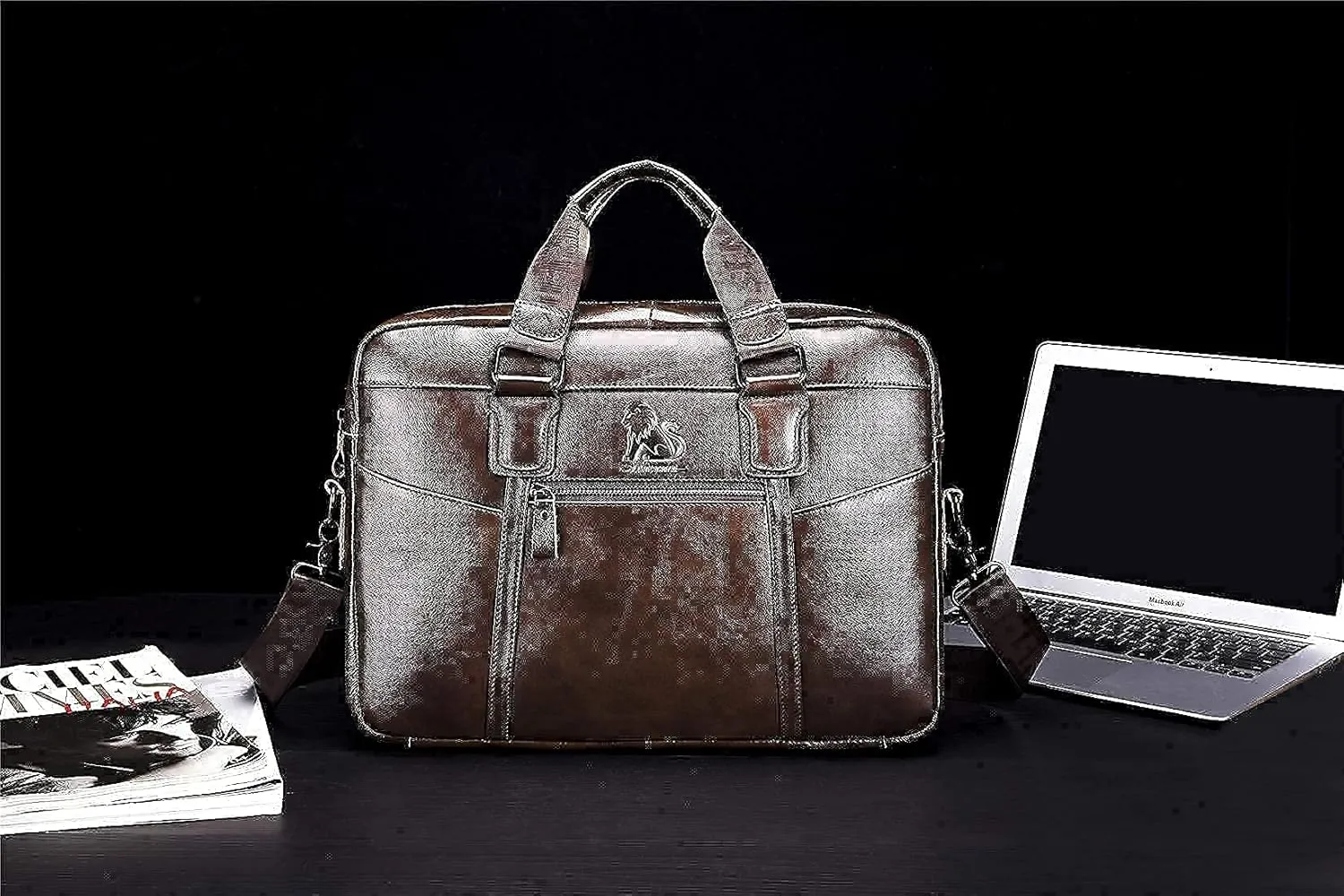 Men's Laptop Bags, Shoulder Bag Leather Handbag Bag Briefcase Grand Computer Bag