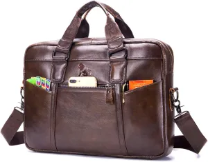 Men's Laptop Bags, Shoulder Bag Leather Handbag Bag Briefcase Grand Computer Bag