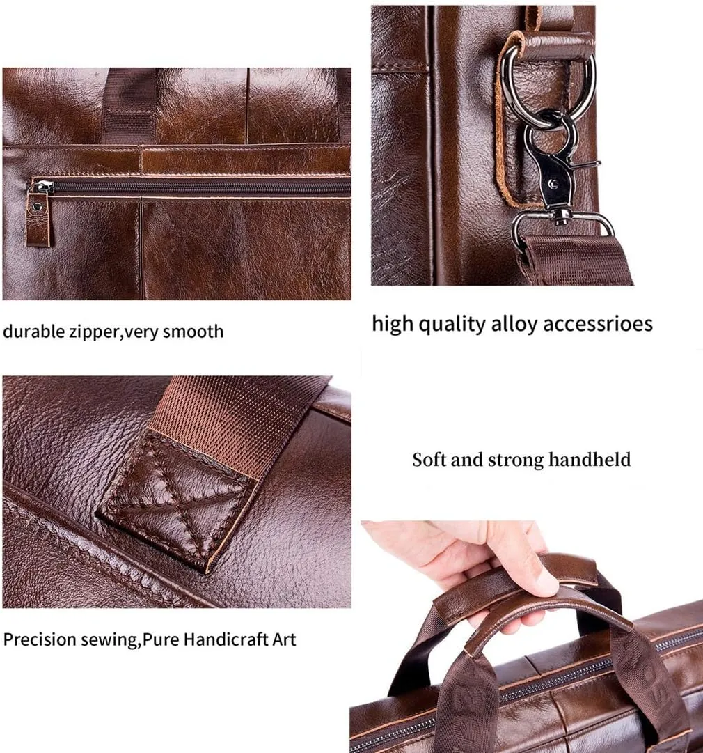 Men's Laptop Bags, Shoulder Bag Leather Handbag Bag Briefcase Grand Computer Bag