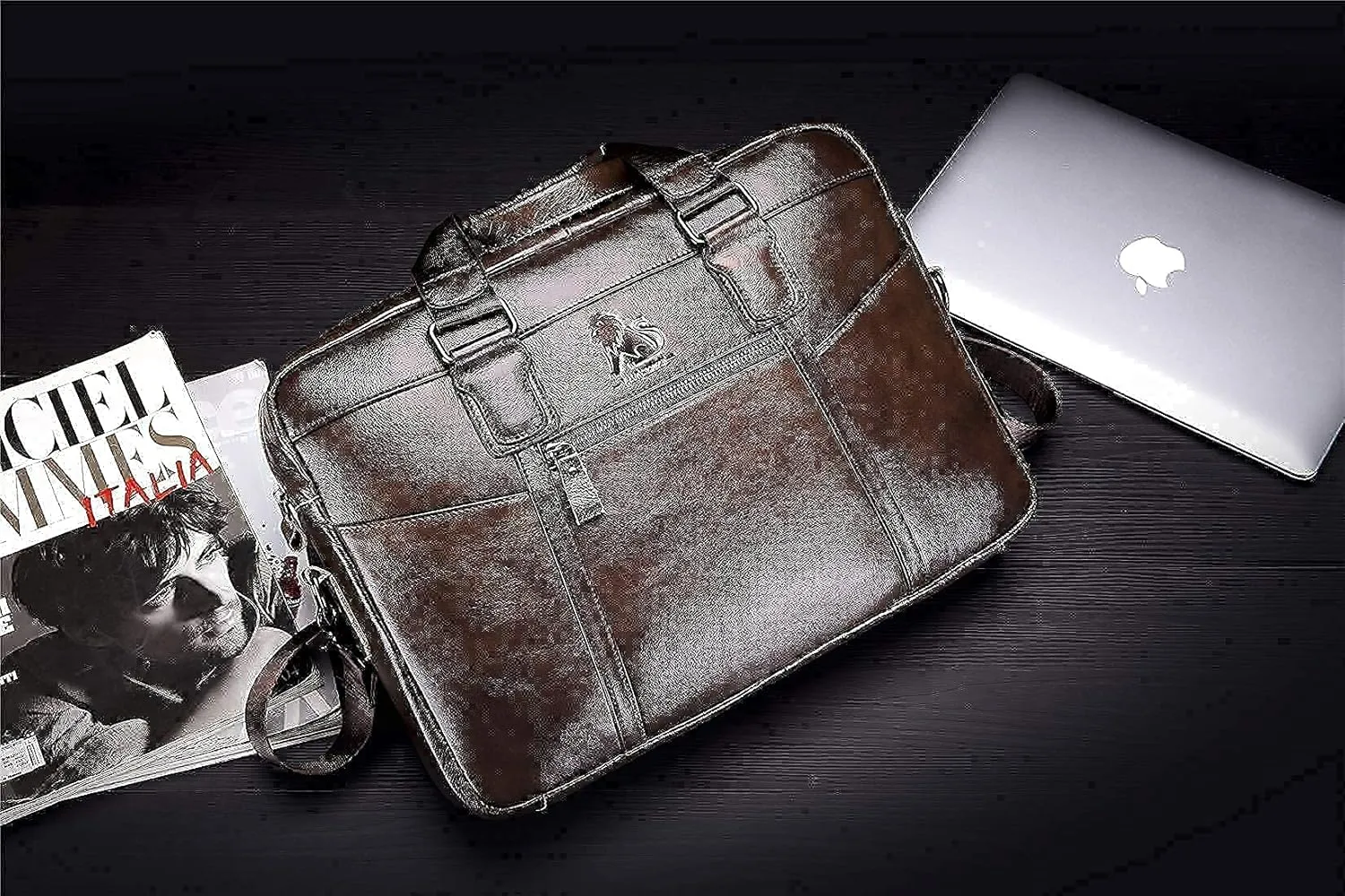 Men's Laptop Bags, Shoulder Bag Leather Handbag Bag Briefcase Grand Computer Bag