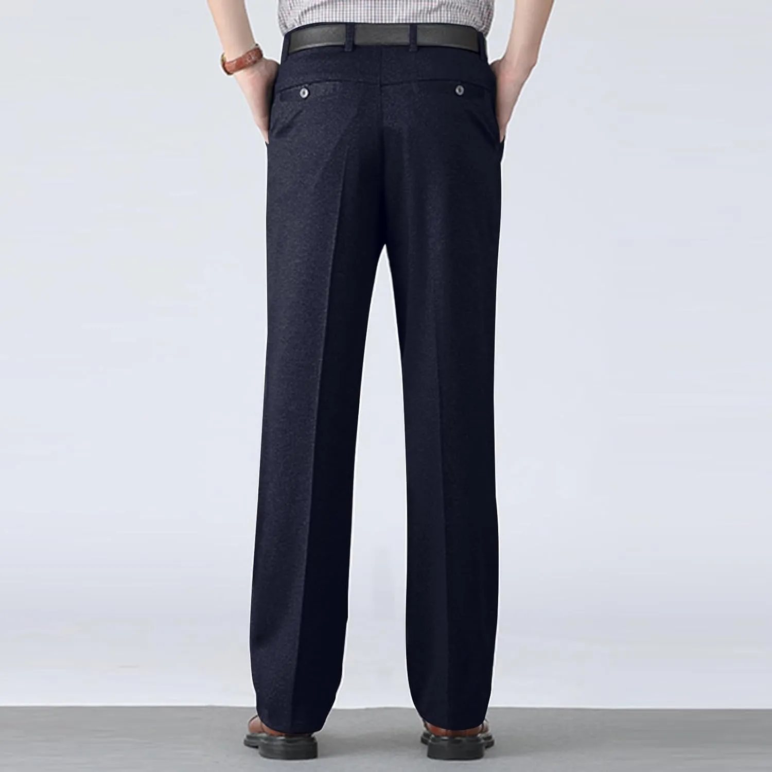 Mens Slim Fit Dress Pants Premium Comfy Classic Fit Flat Front Hidden Waistband Pant (Regular and Big & Tall Sizes)