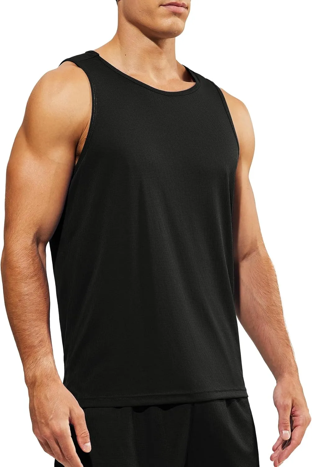 MIER Men's Tank Tops Quick Dry Swim Athletic Gym Running Muscle Beach Sleeveless Workout Shirts for Men