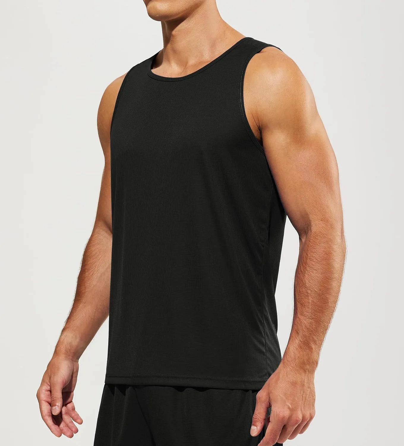 MIER Men's Tank Tops Quick Dry Swim Athletic Gym Running Muscle Beach Sleeveless Workout Shirts for Men