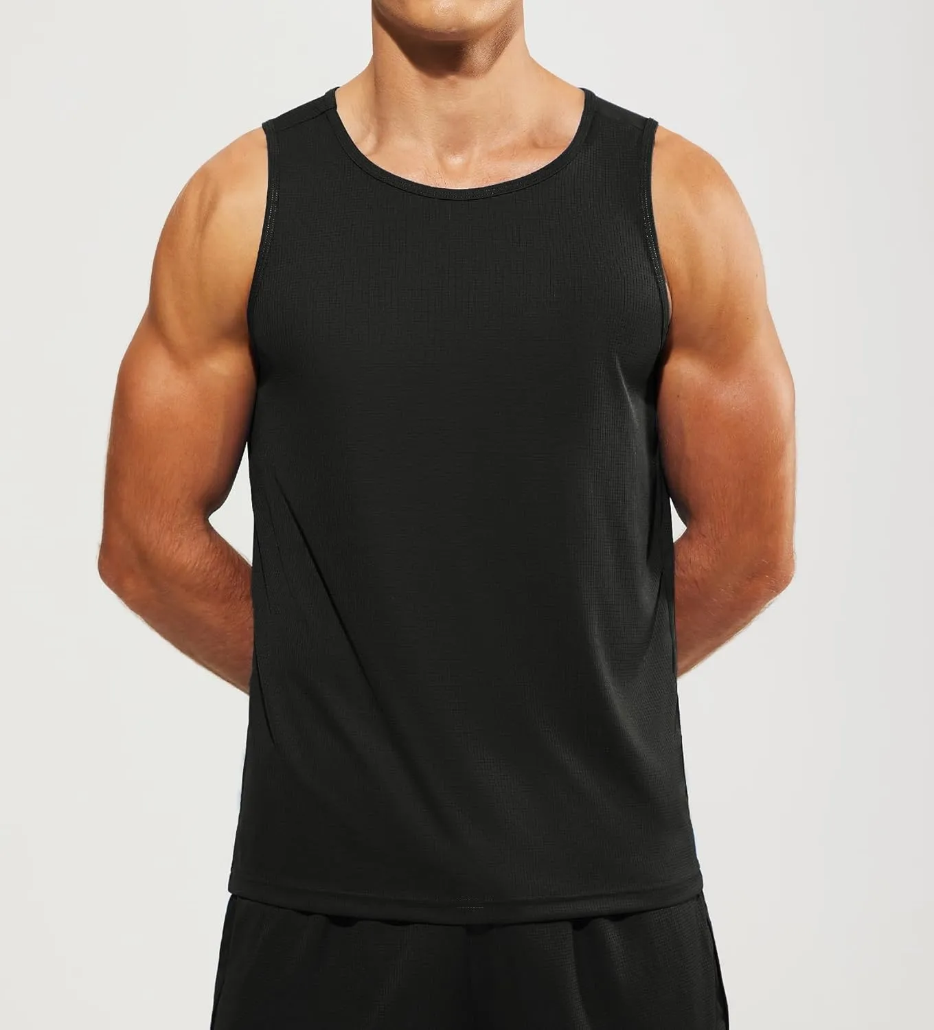 MIER Men's Tank Tops Quick Dry Swim Athletic Gym Running Muscle Beach Sleeveless Workout Shirts for Men