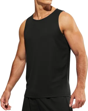 MIER Men's Tank Tops Quick Dry Swim Athletic Gym Running Muscle Beach Sleeveless Workout Shirts for Men