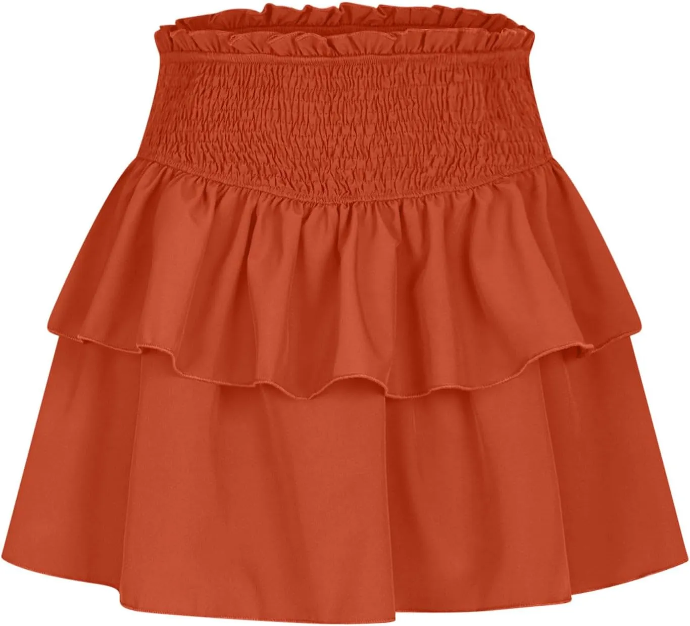 Mini Skirts for Women Dressy Casual Ruffle Layer Boho Dress Flowy Skort Summer High Waisted Ballet Skirt Cute Clothes